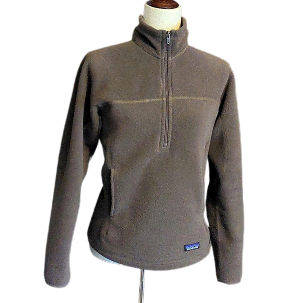 Patagonia Synchilla brown 1/4 zip fleece pullover